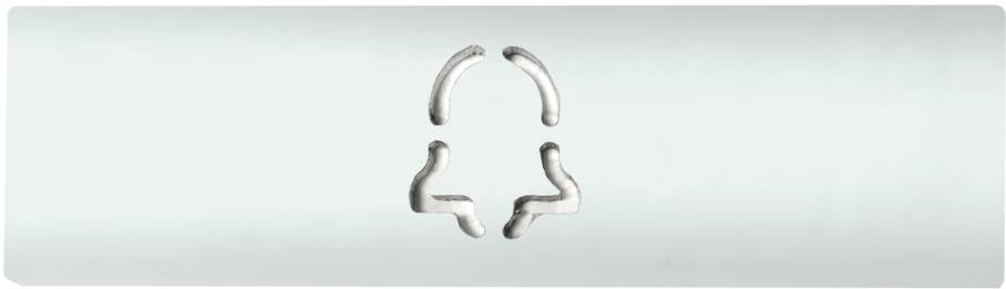 A silver bell symbol on a white background, likely indicating acoustic notifications.