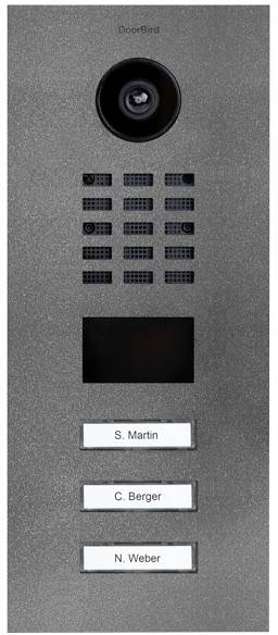 DoorBird D2103V IP video door intercom LAN Outdoor panel Stainless steel, Iron mica (semi-gloss)