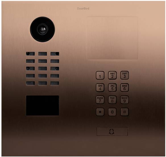 DoorBird D2101KH IP video door intercom LAN Outdoor panel V2A stainless steel (brushed), Bronze look