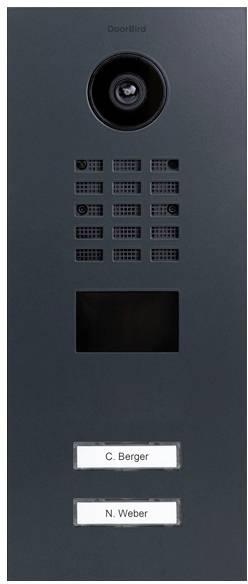 DoorBird D2102V IP video door intercom LAN Outdoor panel Stainless steel, RAL 7016 (semi-gloss)