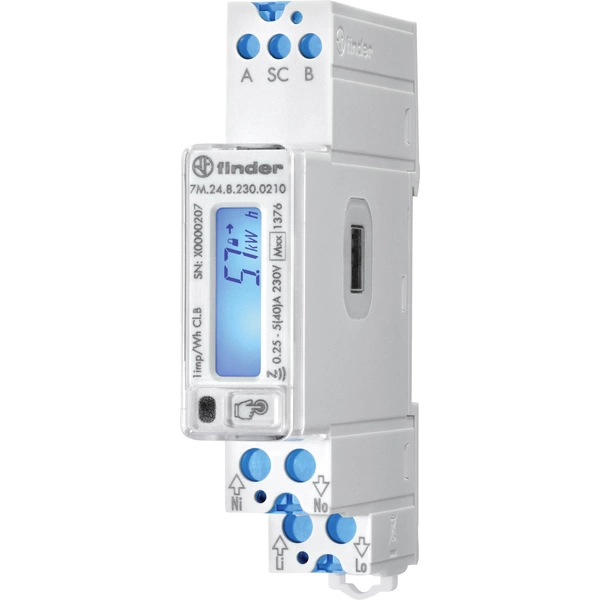 Finder 7M.24.8.230.0210 7M.24.8.230.0210 2-way rail-mount electricity meter Digital 40 A 1 pc(s) Finder 7M.24.8.230.0210 7M.24.8.230.0210 2-way rail-mount electricity meter Digital 40 A 1 pc(s)