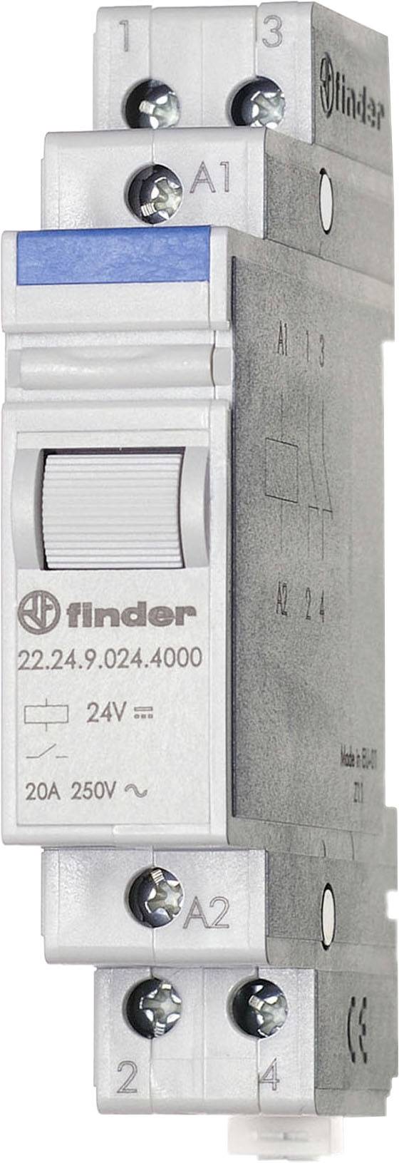 Finder Relay Module, 24V, 20A, DIN Rail Mounting, for Electrical Control Panels.
