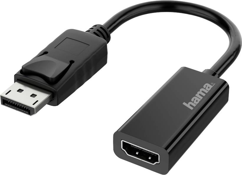 Hama 00200335 DisplayPort / HDMI Adapter [1x UK plug - 1x DisplayPort plug] Black
