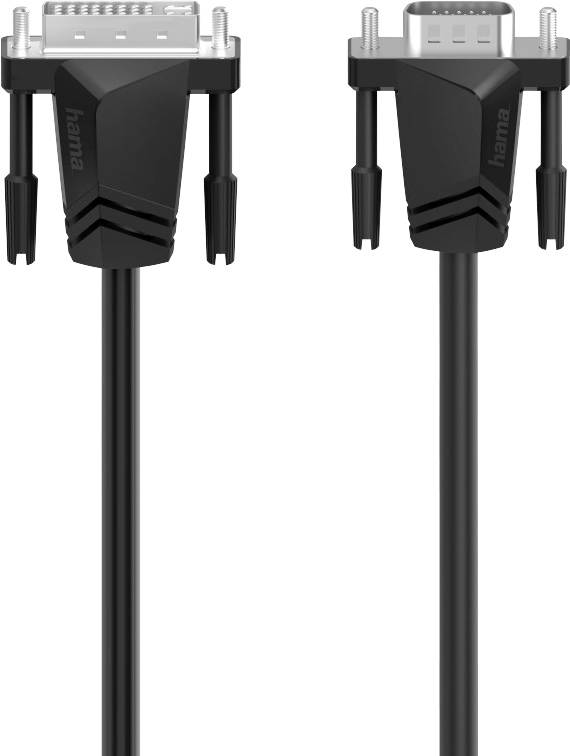 Two black DVI cables with connectors at each end, against a white background. The connectors are for connecting visual devices.
