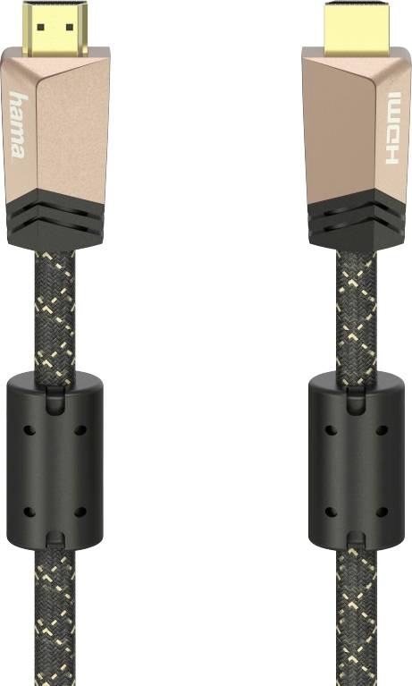 Hama HDMI Cable HDMI-A plug, HDMI-A plug 1.50 m Brown 00205025 4K UHD HDMI cable