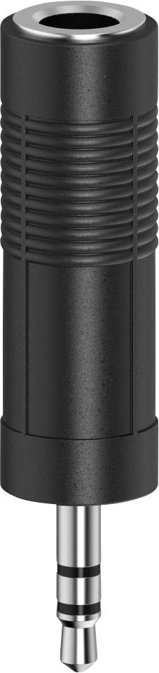 Hama 00205196 Jack Audio/phono Adapter [1x Jack socket 6.35mm - 1x Jack plug 3.5 mm] Black