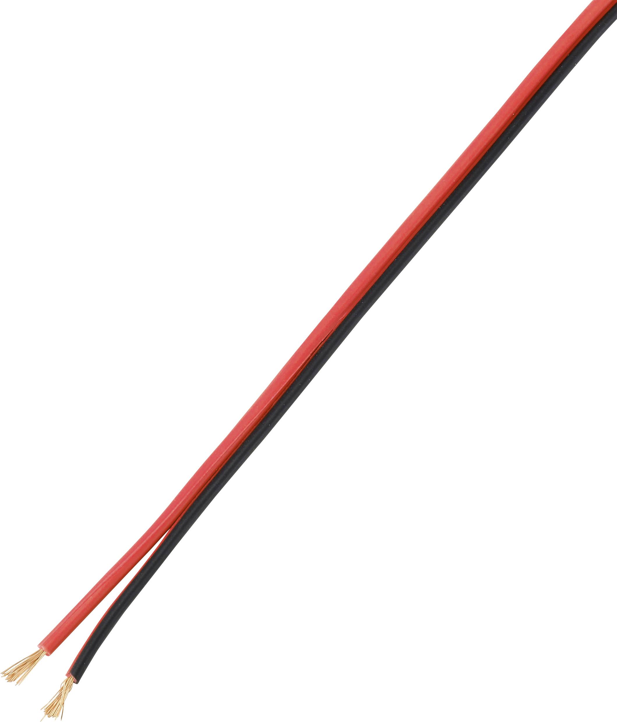 TRU COMPONENTS TC-9202504 Speaker cable 2 x 0.75 mm² Black-red 100 m