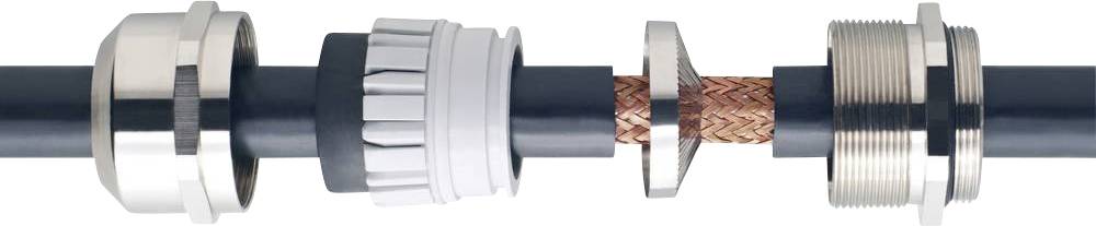 Wiska 10102651 Cable gland shockproof, with strain relief, with seal M50 Brass (Ni-plated) Ecru 10 pc(s)