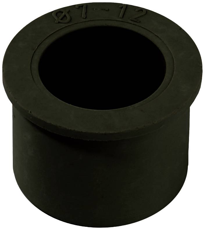A black, cylindrical rubber component with a hole in the centre. The numbers '8-12' are embossed on the top.