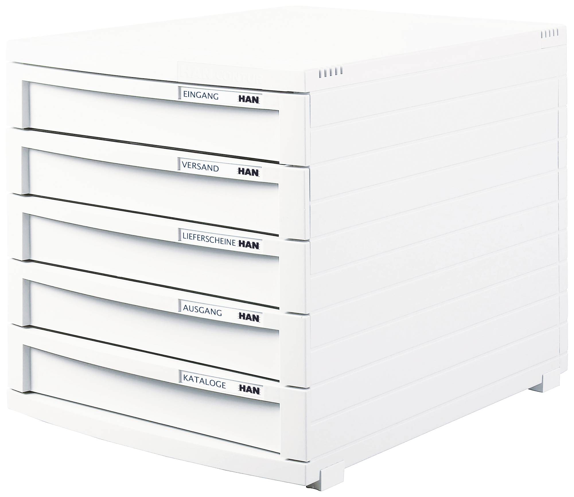 HAN CONTUR 1505-12 Desk drawer box White A4, B4, C4 No. of drawers: 5