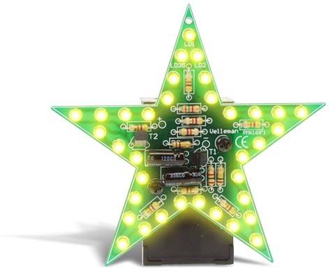 Whadda WSSA169Y LED kit flashing yellow LED star