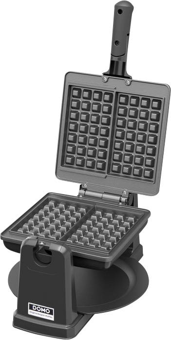 DOMO DO9224W Waffle maker Indicator light, hinged, Non-stick coating Black