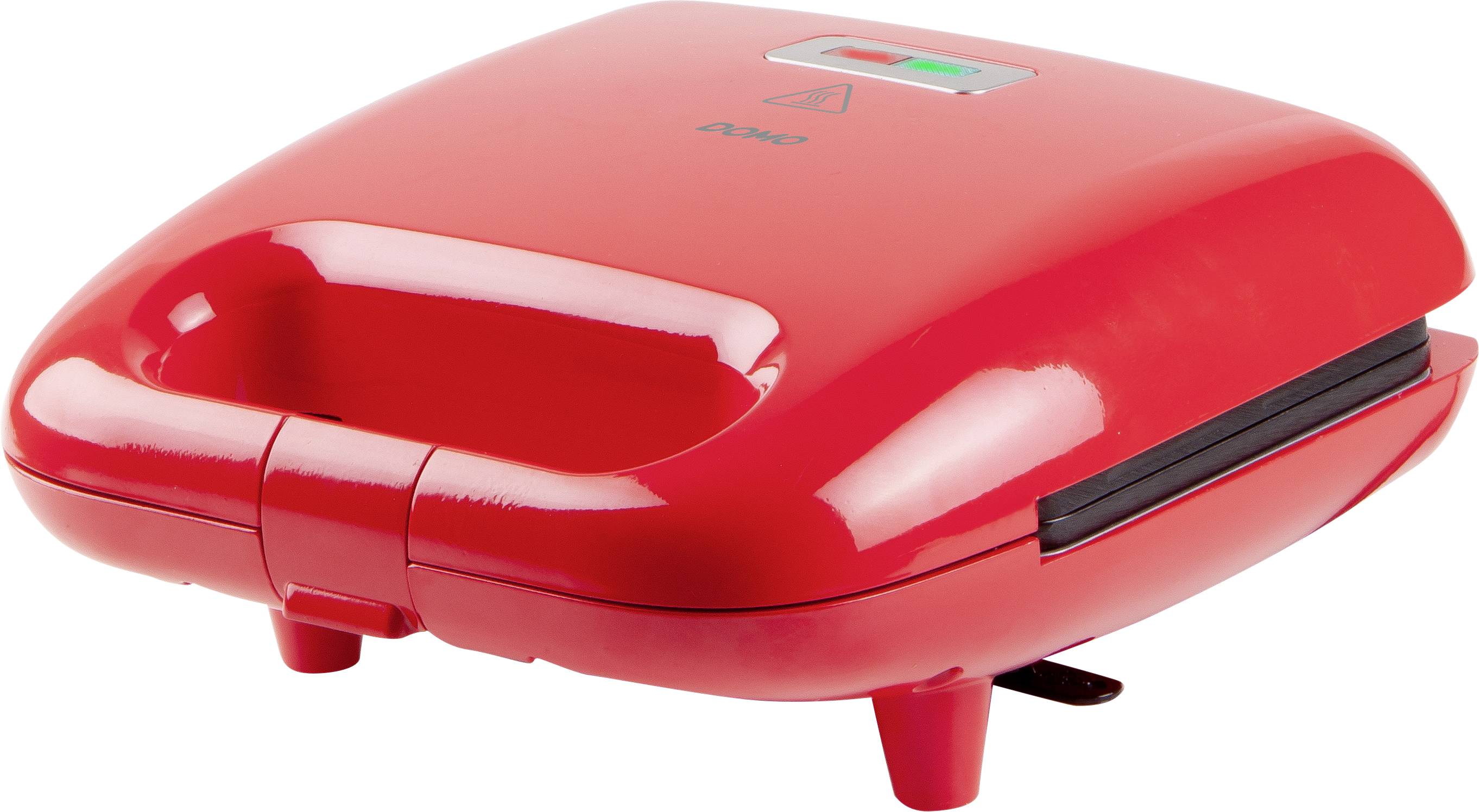 DOMO Snack Party 5in1 Sandwich toaster Cool touch housing, Non-stick coating Red