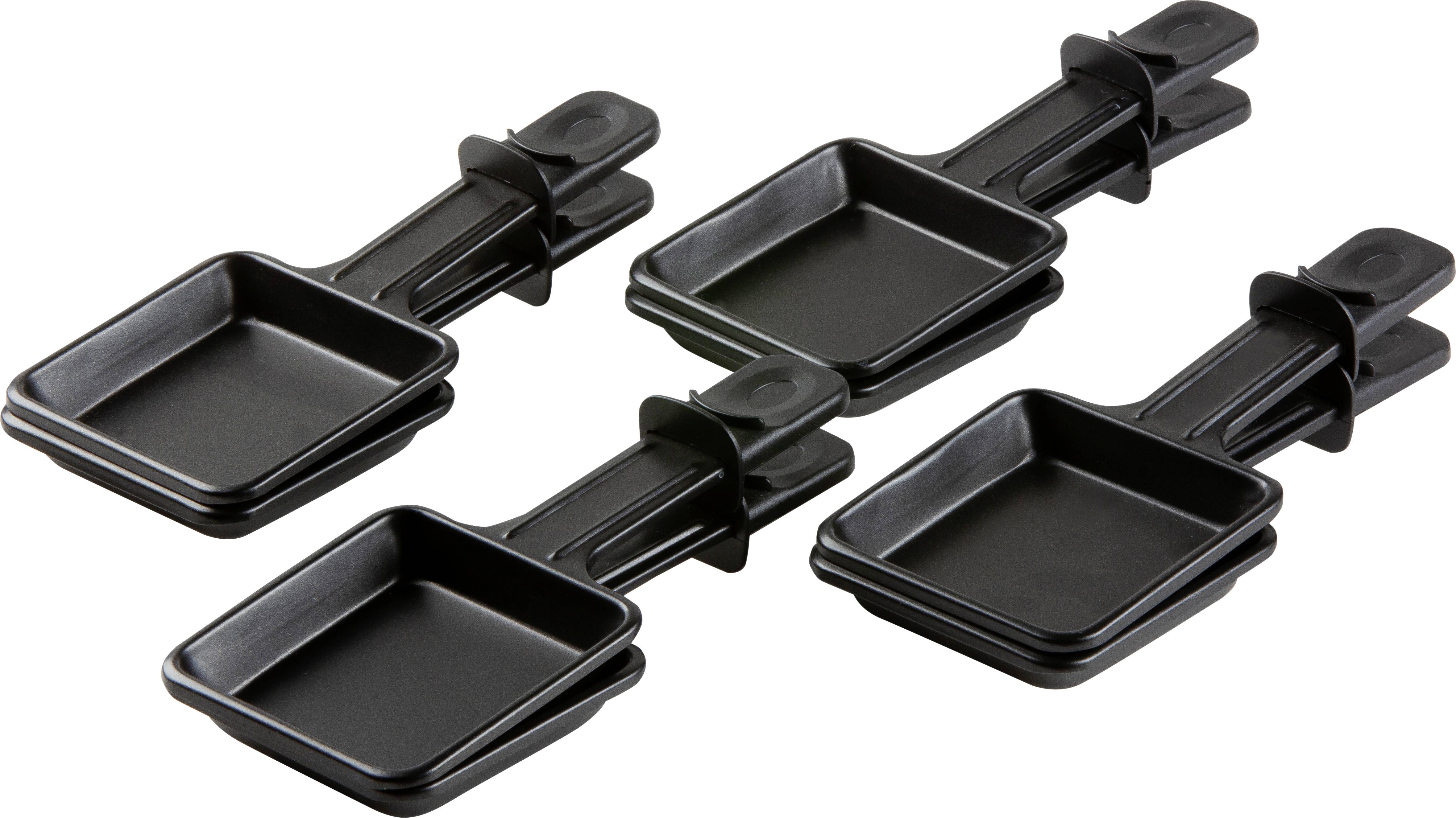 DOMO DO9246G Raclette 8 pannikins, Non-stick coating, Indicator light Black, Wood