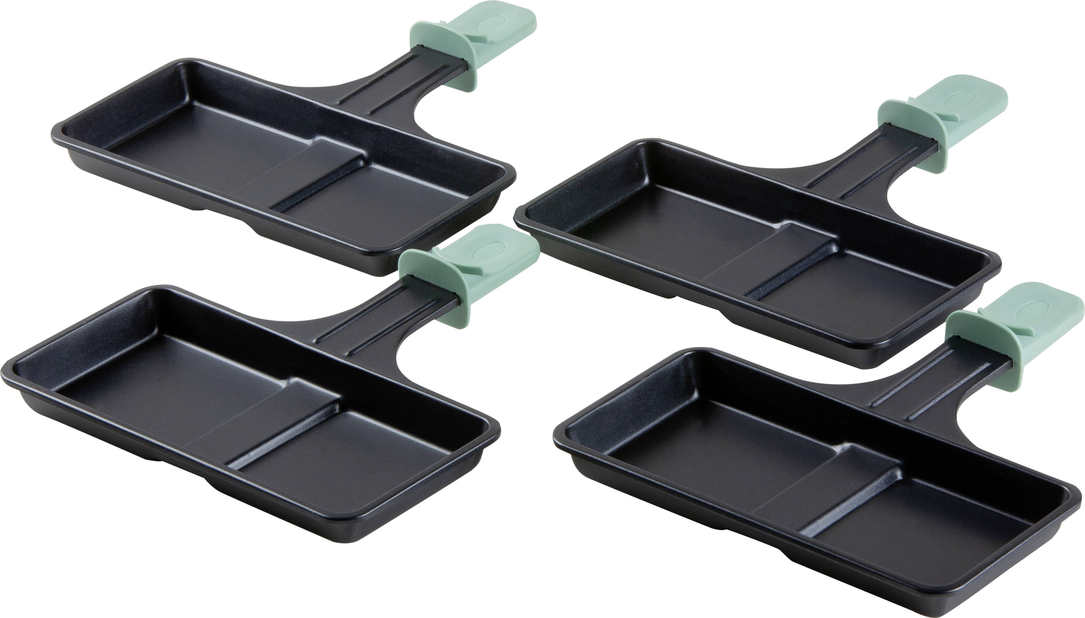 DOMO DO9246G Raclette 8 pannikins, Non-stick coating, Indicator light Black, Wood