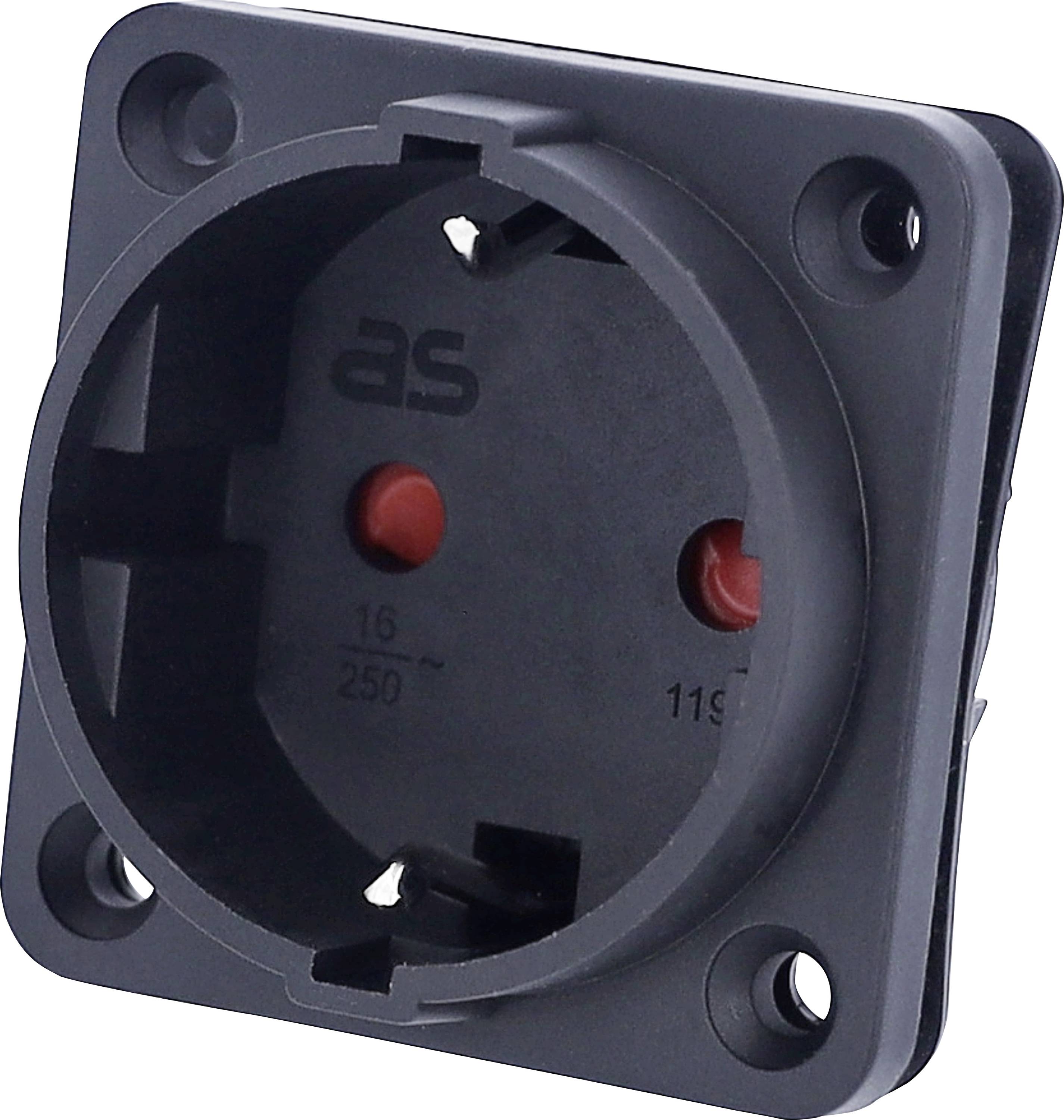 AS Schwabe 45081 Flush-mount socket IP20 Black