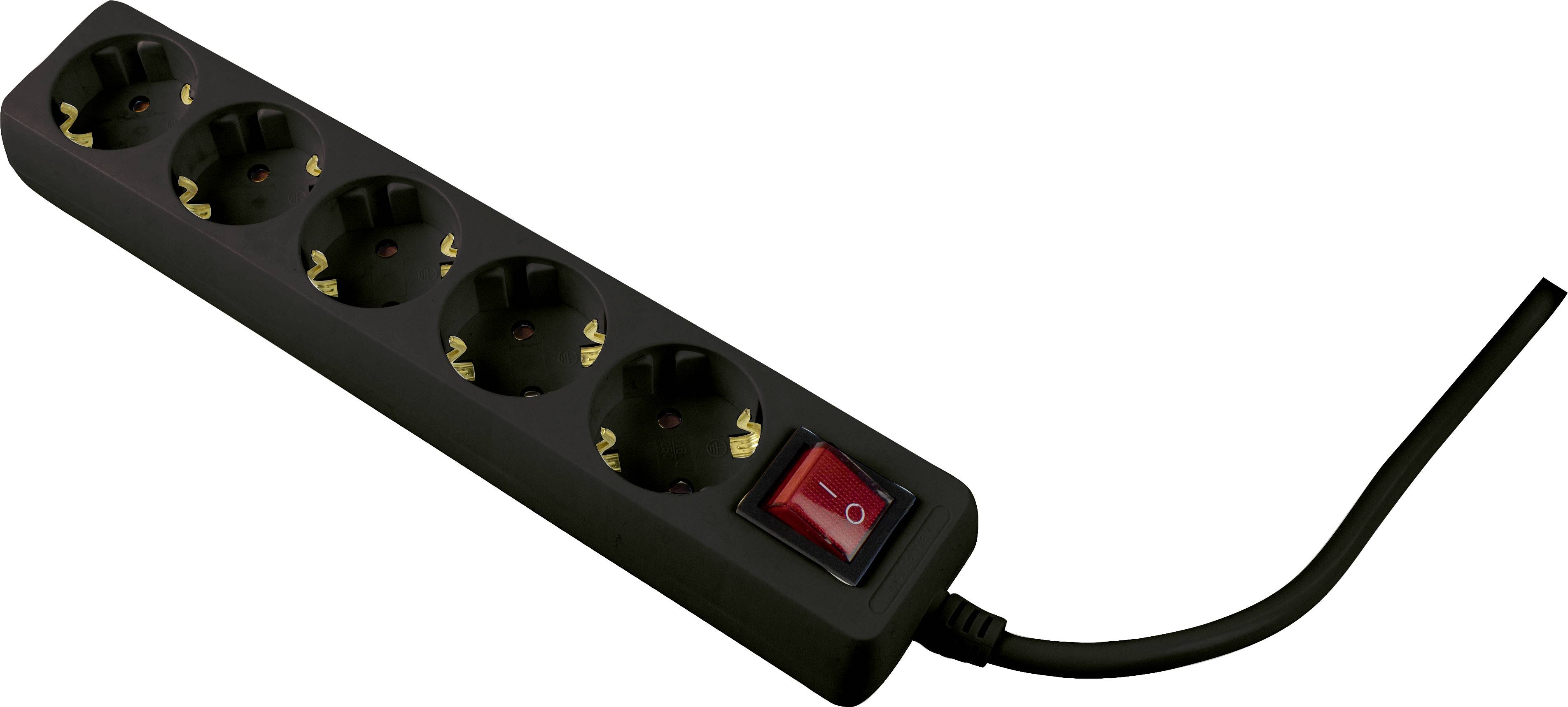 AS Schwabe 11394 Power strip (+ switch) Black PG connector 1 pc(s)