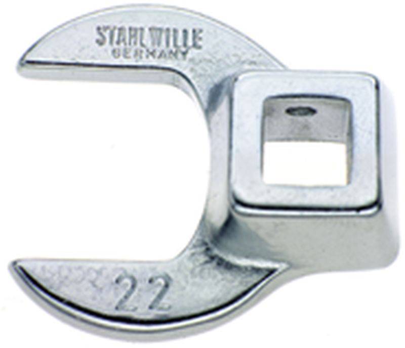 Socket wrench head with inscription 'STAHLWILLE GERMANY' and size '22', suitable for larger bolts or nuts.