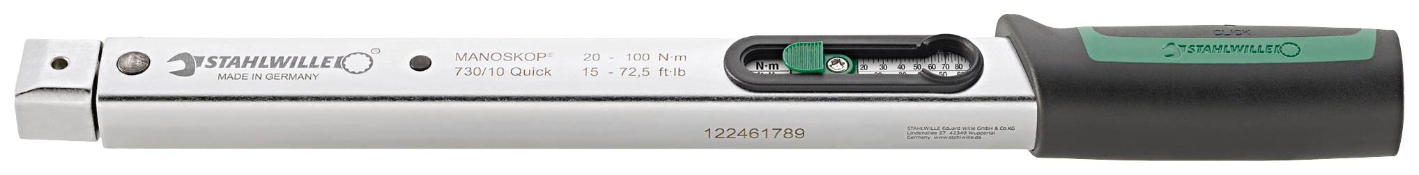 Stahlwille 730/10 QUICK 50184010 Torque wrench Calibrated to (ISO standards) 20 - 100 Nm