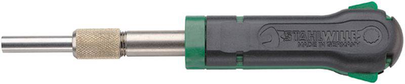 A black and green screwdriver by 'Channellock' with an interchangeable tip.