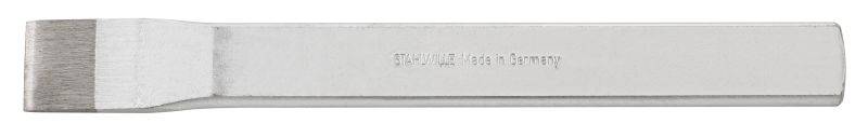A flat, metallic, chisel-like tool with the inscription 'Screwdriver' on the handle side.