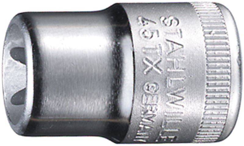 Silver-coloured socket wrench with the inscription 'STAHLWILLE 45 TX GERMANY', used for Torx screws.