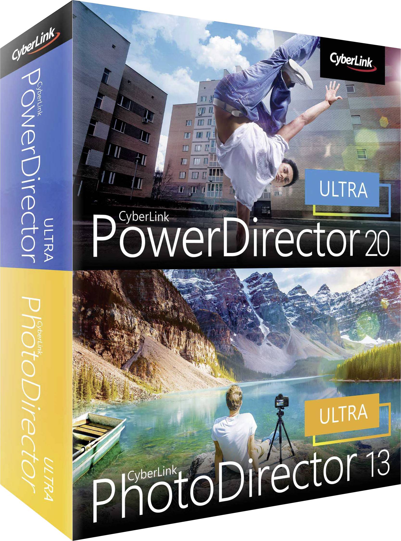 Cyberlink PowerDirector 20 Ultra & PhotoDirector 13 Ultra Duo Full version, 1 licence Windows Illustrator