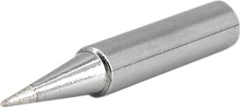 Metal soldering tip, conical and shiny, for precise soldering of electronic components.