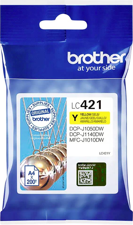 Brother Ink LC-421Y Original Yellow LC421Y