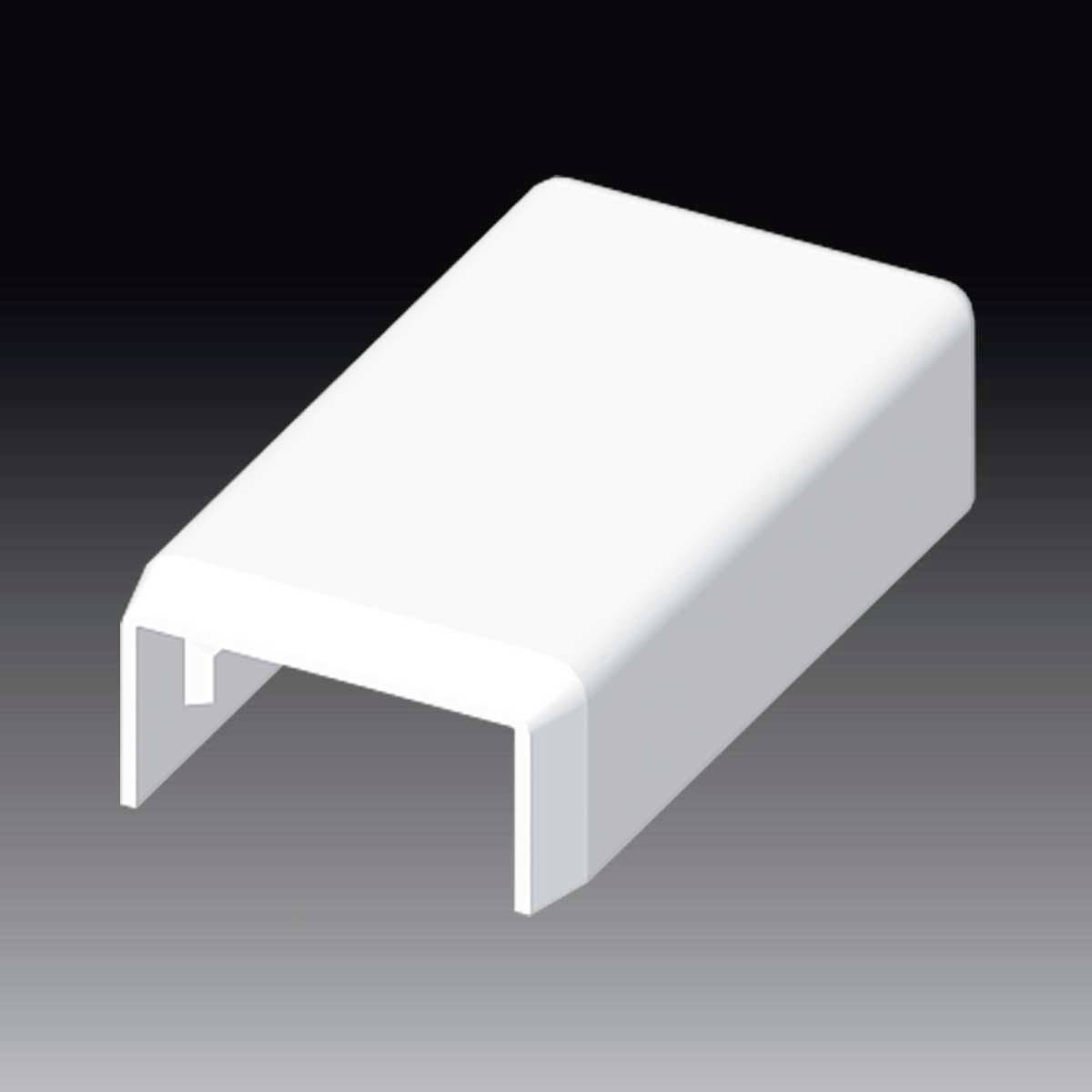 White plastic cover with open sides, shown in perspective against a dark background.