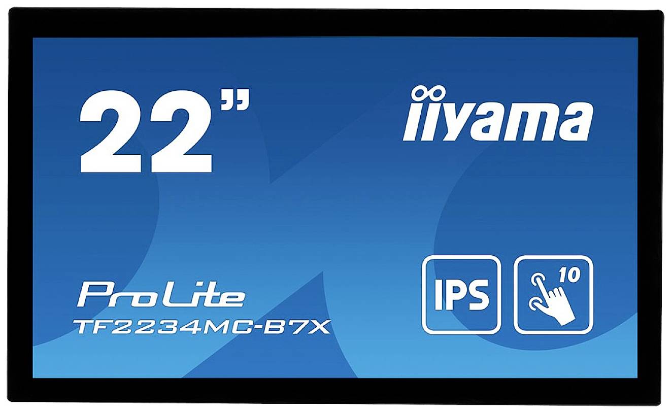 Iiyama ProLite TF2234MC-B7X LCD EEC F (A - G) 54.6 cm (21.5 inch) 1920 x 1080 p 16:9 8 ms HDMI™, DisplayPort, VGA, USB IPS LCD