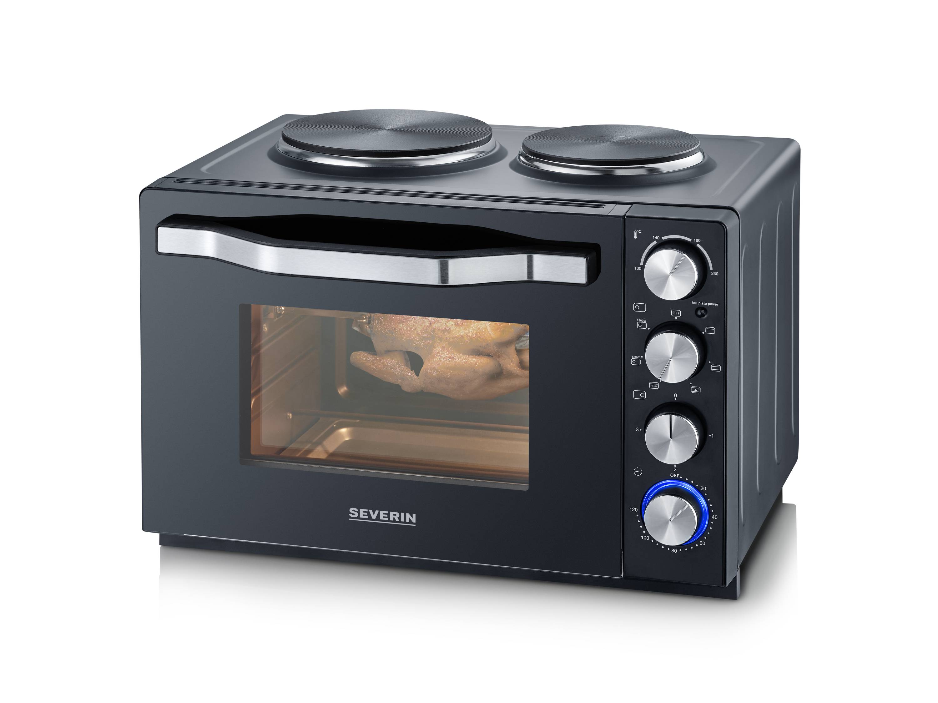 Severin 2074 Mini oven Timer function, Grill function, with cooking function, Indicator light 30 l
