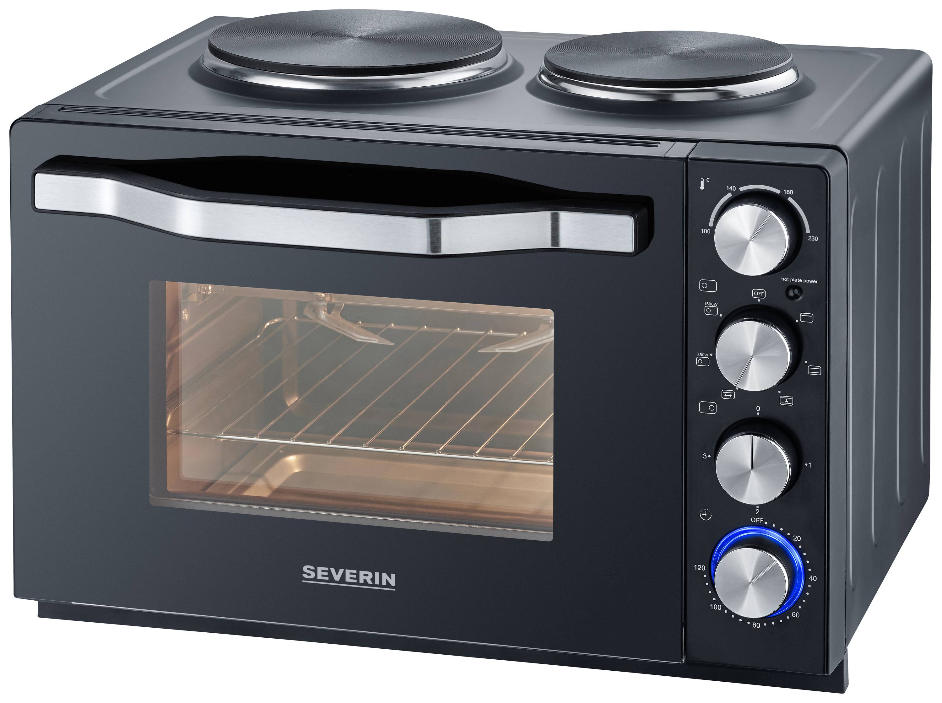 Severin 2074 Mini oven Timer function, Grill function, with cooking function, Indicator light 30 l