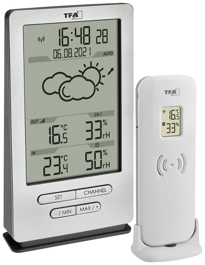 TFA Dostmann XENA 35.1162.54 Wireless digital weather station Forecasts for 12 to 24 hours Max. number of sensors 3
