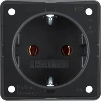 Berker Complete Socket Integro Flow Black 947782503 1 pc(s)