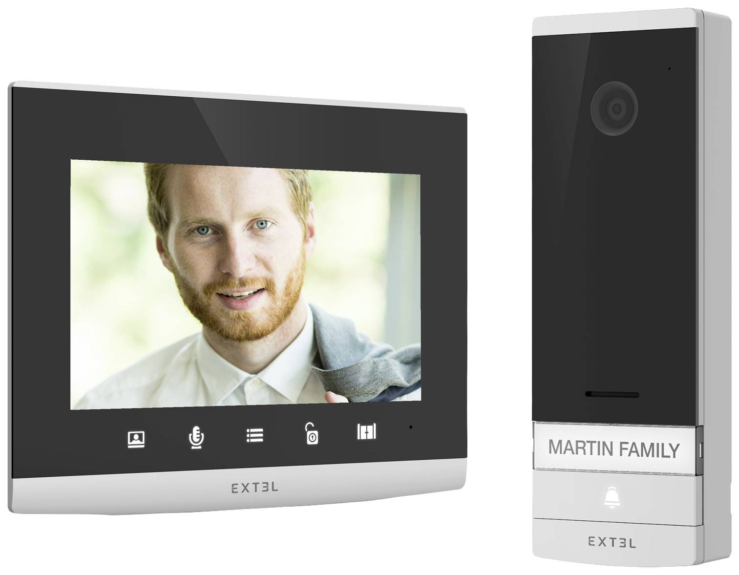 Extel CONNECT 2 Video door intercom Wi-Fi Complete kit Grey, Black