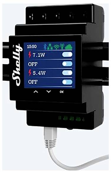 Shelly Pro 4PM Shelly DIN rail mount relay Bluetooth, Wi-Fi
