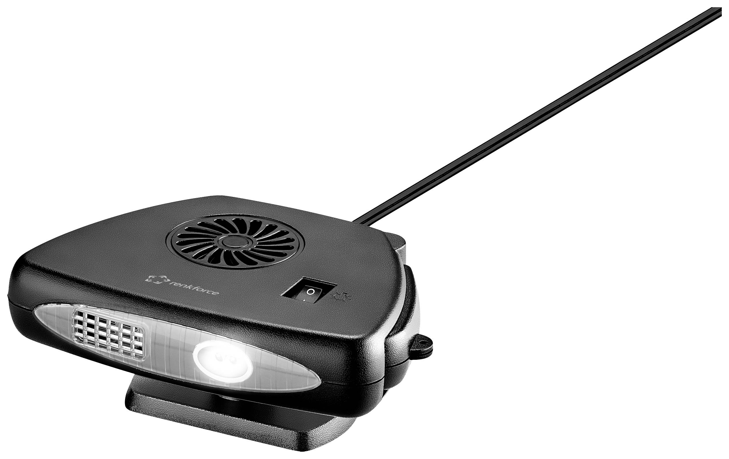A compact, black projector with a fan, lens at the front, and long antenna. Suitable for presentations or home cinema.