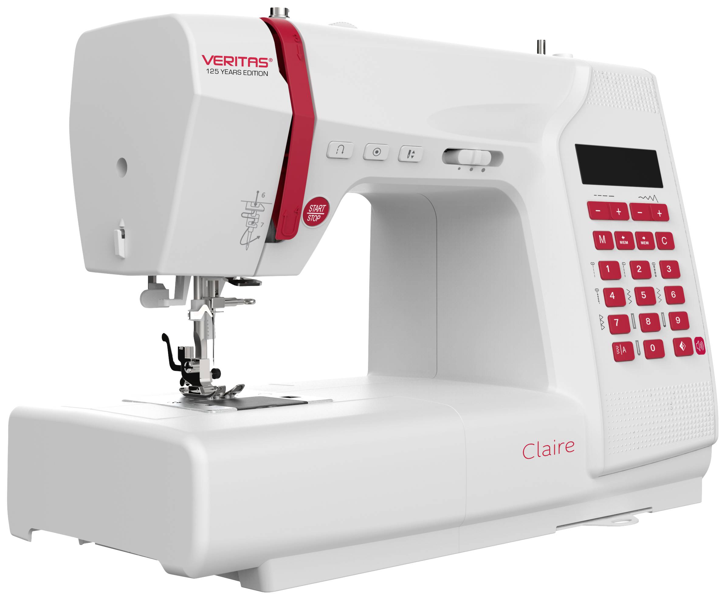 Veritas Sewing machine Claire White, Red