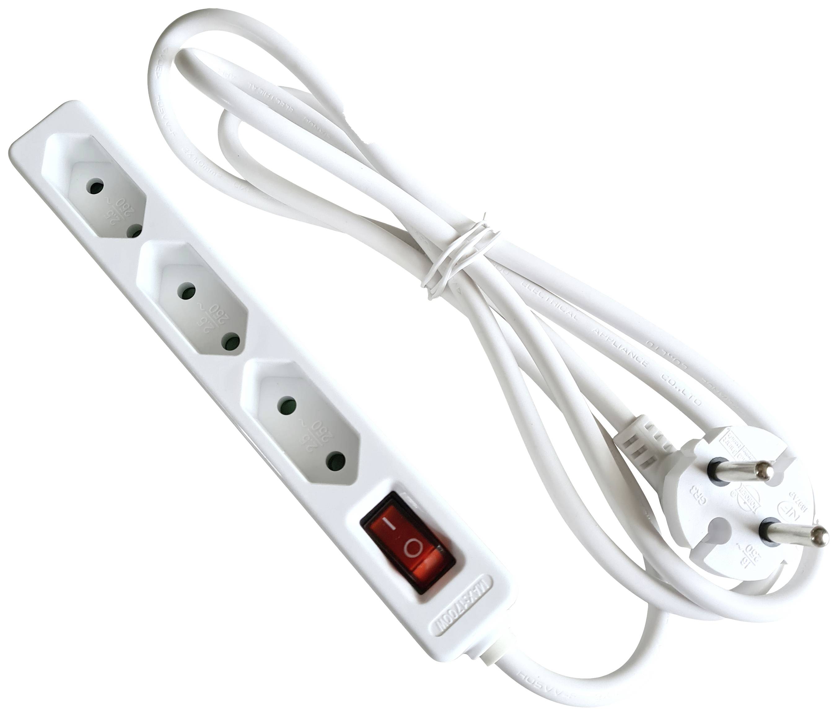 AS Schwabe 11312 Power strip (+ switch) White CEE 7/17 PG plug 1 pc(s)