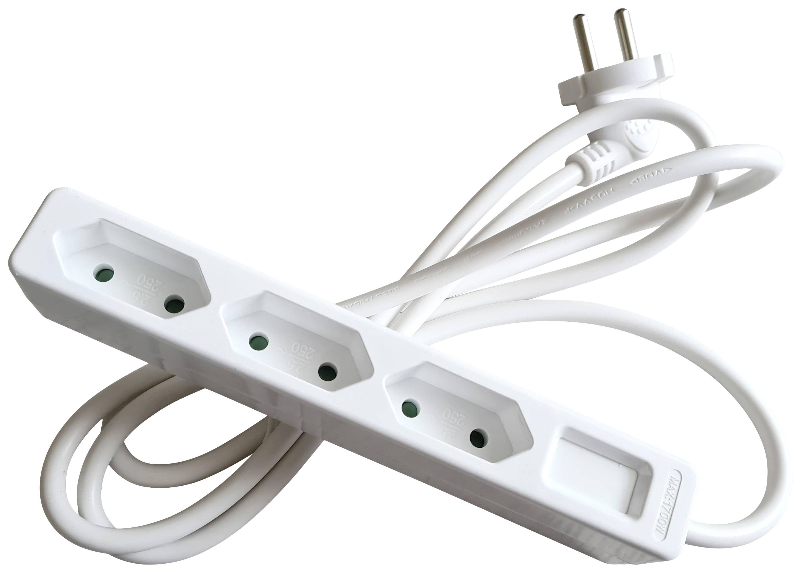 AS Schwabe 11313 Power strip White CEE 7/17 PG plug