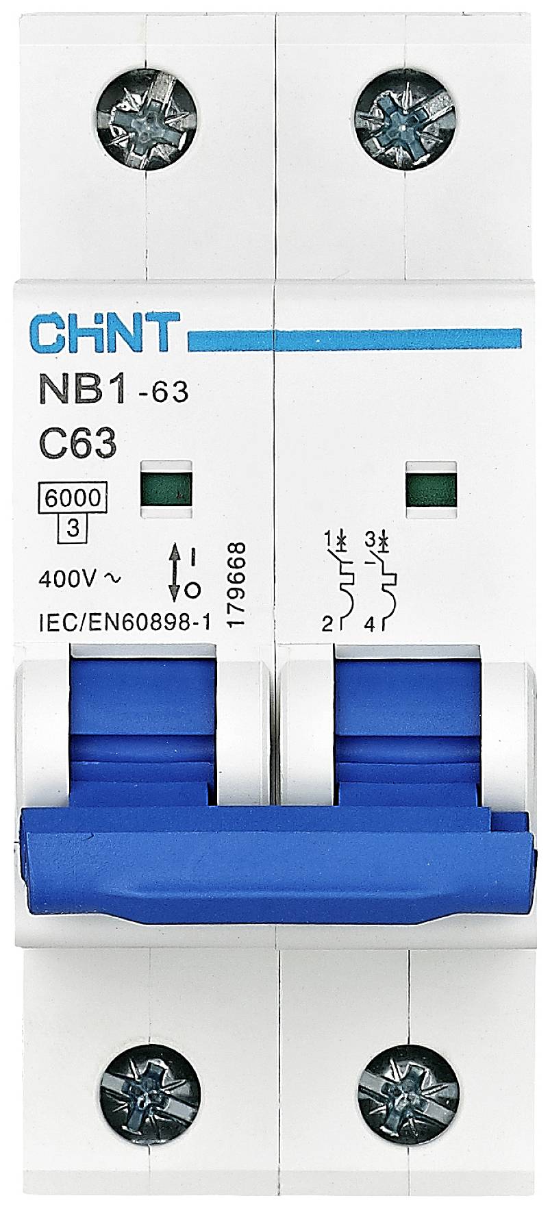 Chint 179656 NB1-63 2P C10 6kA DB Circuit breaker 2-pin 10 A 240 V, 415 V