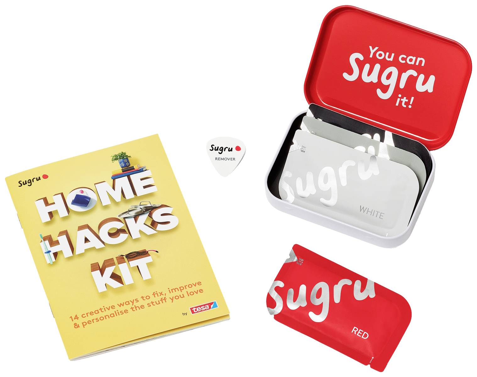 tesa Sugru Paste 41279-00000-01 Red, Black, Grey, White 4 pc(s)