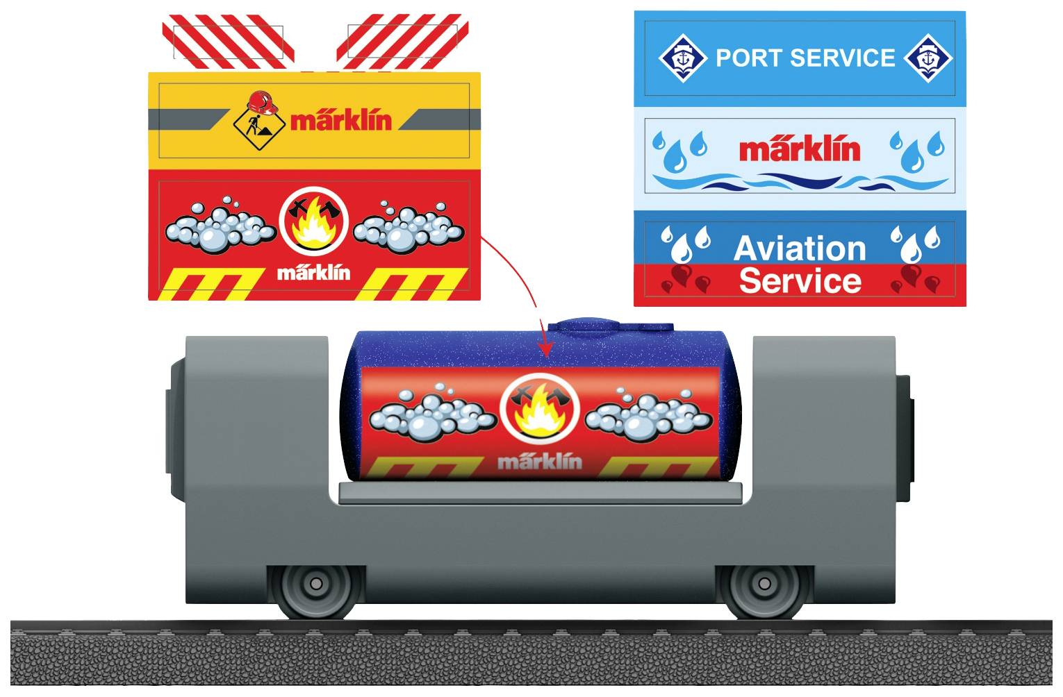 Märklin World 44142 H0 my world - Tank wagon with sticker