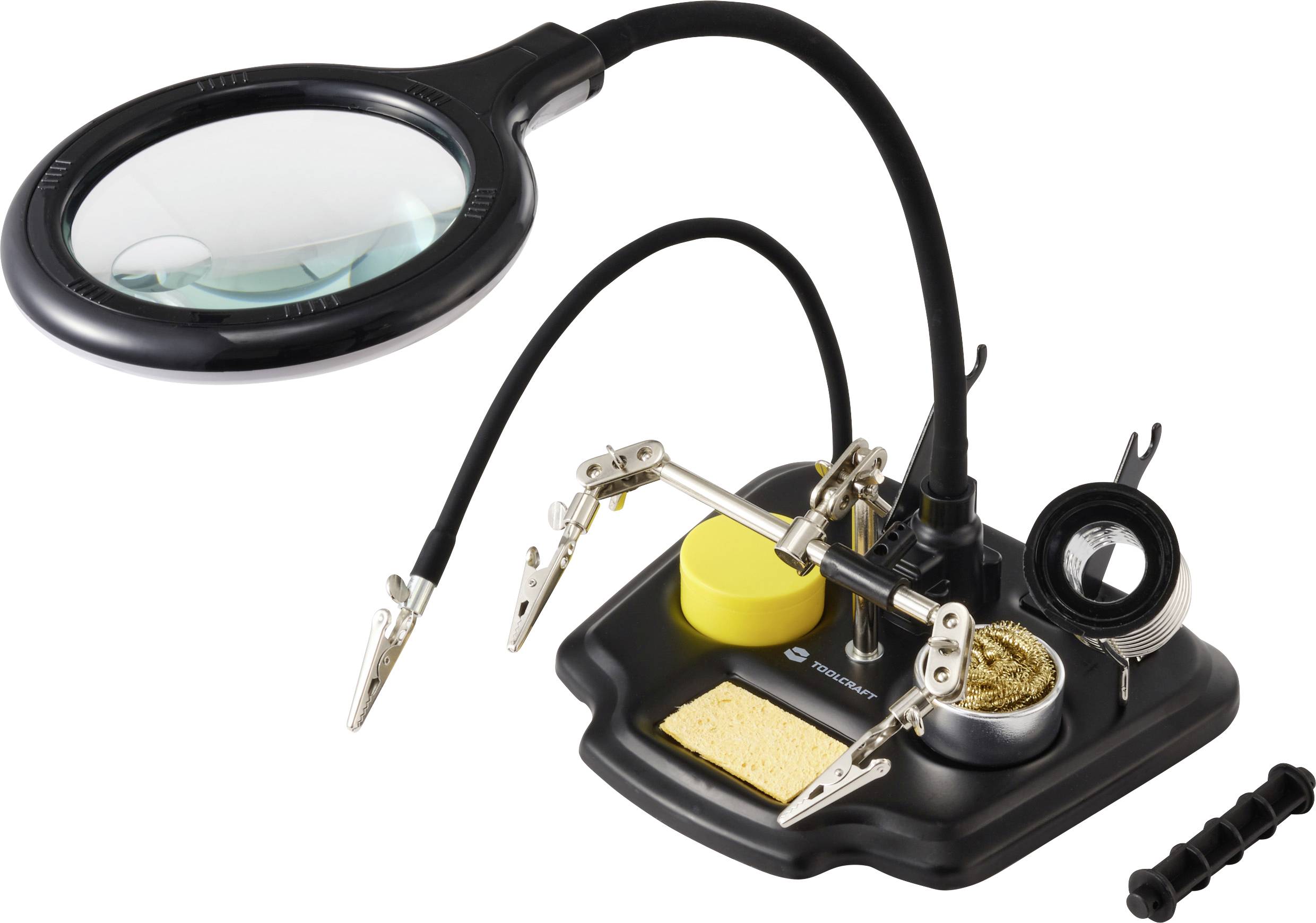 TOOLCRAFT TO-7580322 TOOLCRAFT Desktop Illuminated Magnifier Magnification=1.75 x, 4 x 100 mm 2021 Energy Efficiency Class G