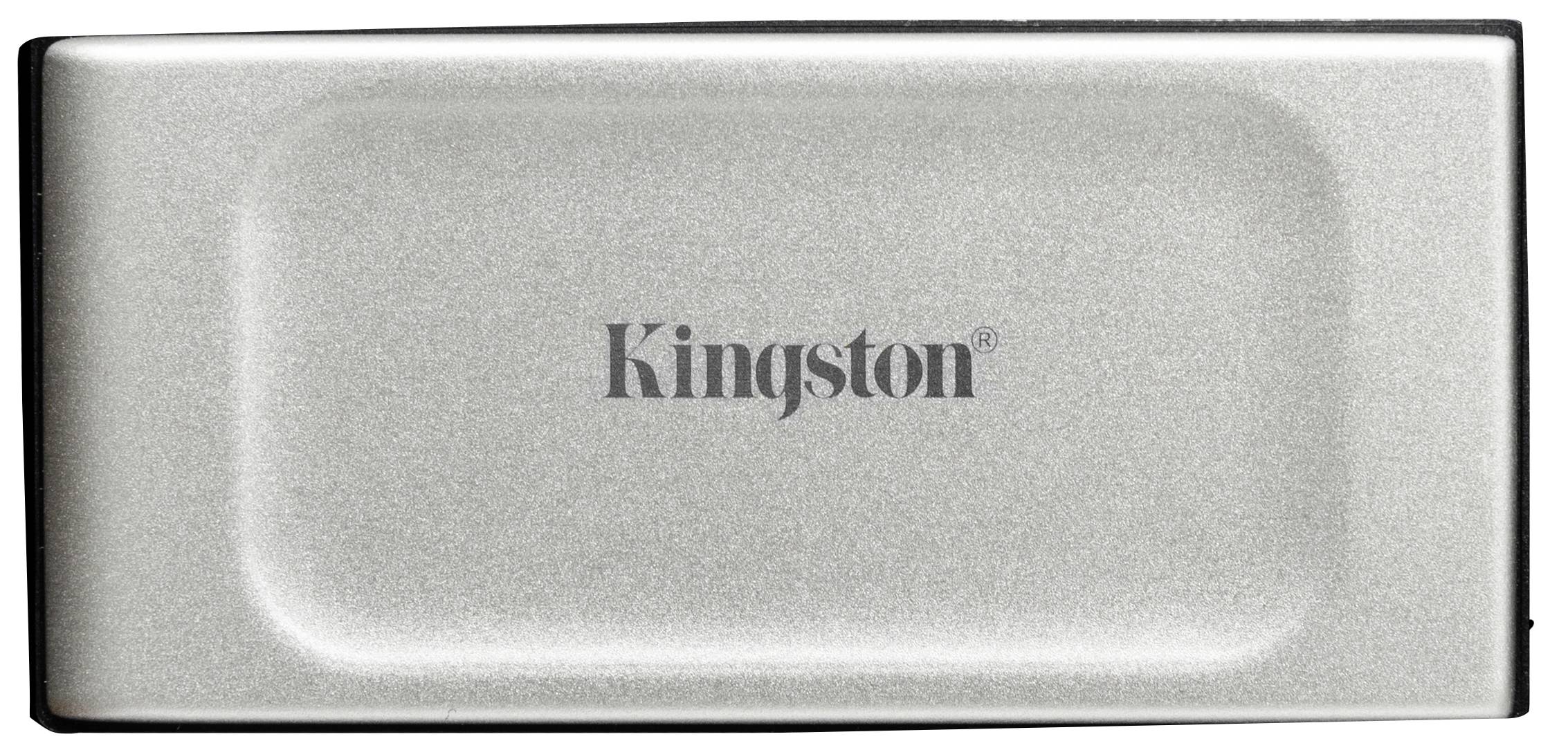 A silver Kingston SSD with a rectangular design.