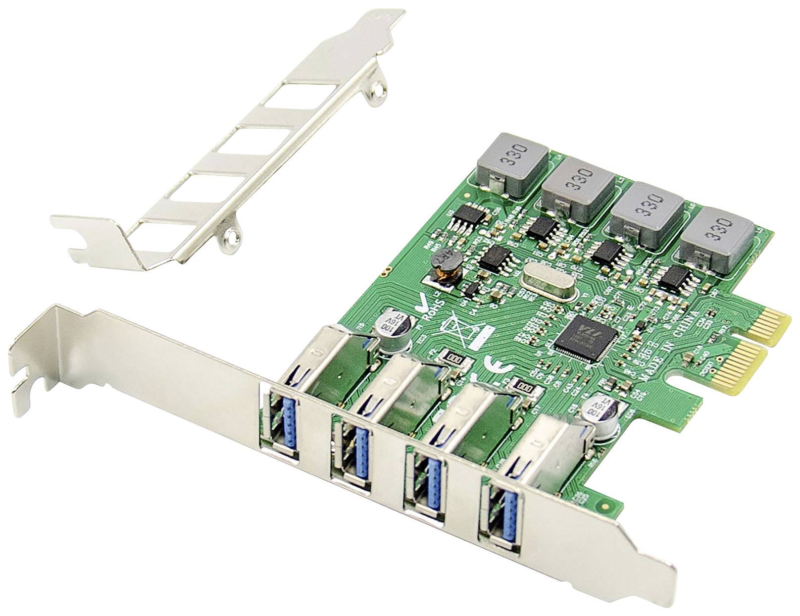 Digitus DS-30226 4 ports PCI Express card USB, USB A (USB 1.1), USB A (USB 2.0), USB A (USB 3.0), USB type A PCIe