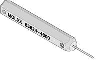 'MOLEX 6382A-4600' Crimpwerkzeug. Helle, zylinderförmige Form mit Metallspitze. Werkzeug zum Crimpen von Elektronikverbindungen.