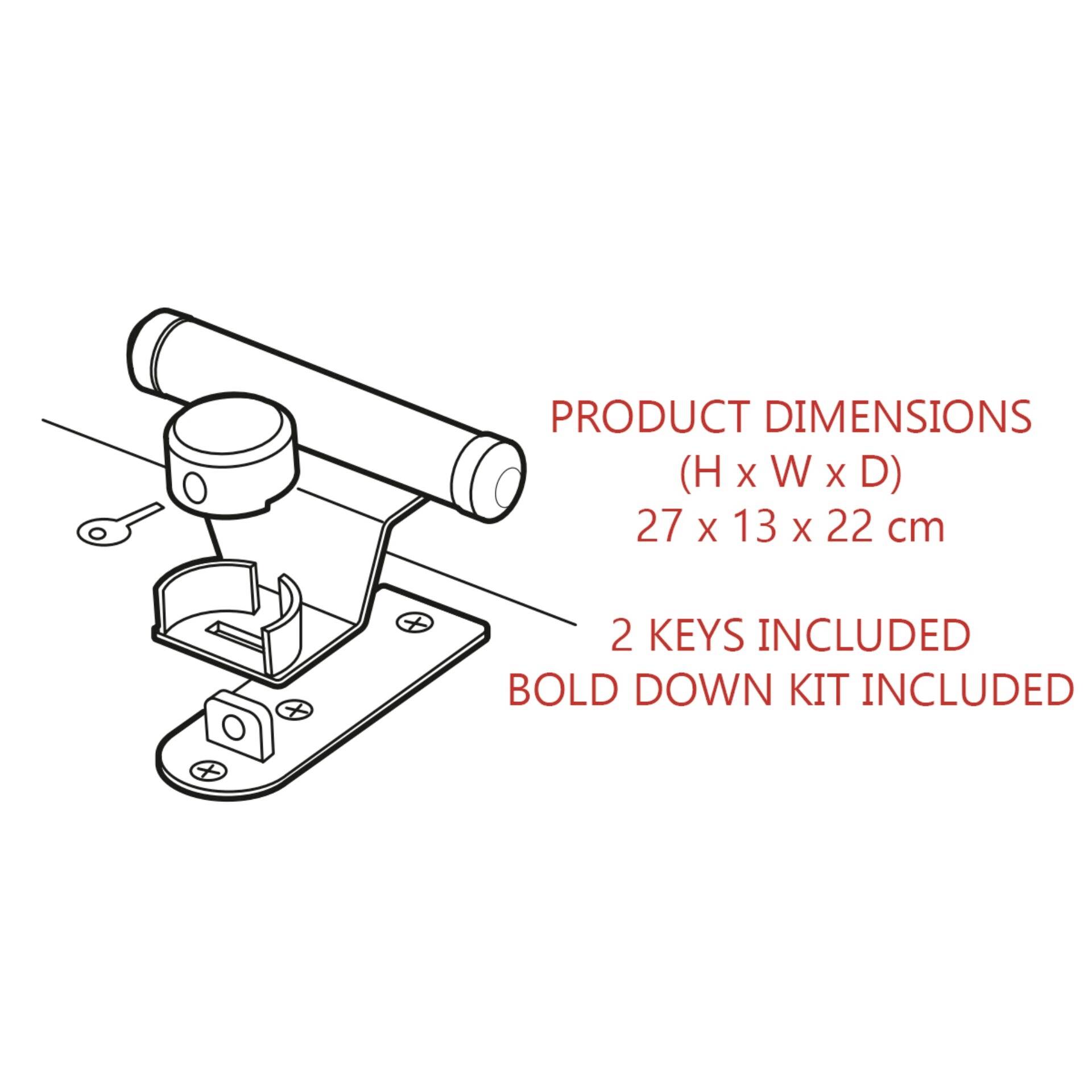 Master Lock P37530 Door extra bar lock