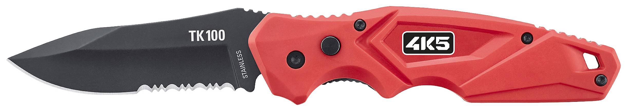 4K5 Tools TK 100 DropPoint Knife 600.100A Folding knife + sheath Red, Black